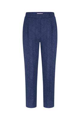 Studio Anneloes Otis herringbone trousers 13109 6502 Ink Blue