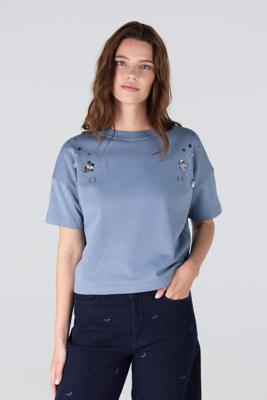 JANSEN Amsterdam  Ginny Boxy trui bleu grey