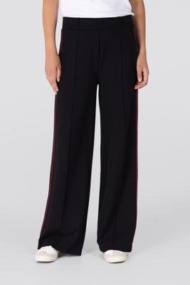 JANSEN Amsterdam Broek met zijstreep ALEIDAS WI25.4 Zwart- Donkerrood