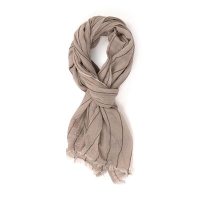 tresanti Gervasio Sjaal met krijtstrepen TRSCKA246 Licht Bruin