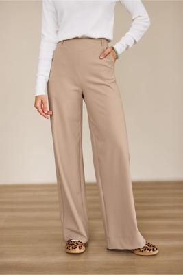 Studio Anneloes Lexie bonded trousers 94801 2200 Latte