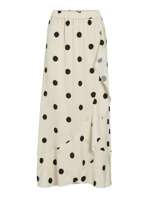 Vila Viclaire rok met dots 14117174 Beige
