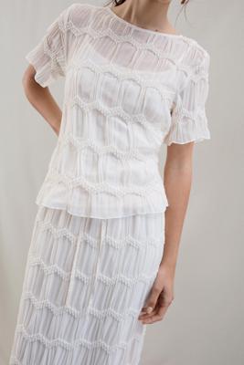 Vila T-shirt 14114571 Ecru