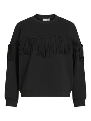 Vila Fringe Sweater 14109498 Zwart