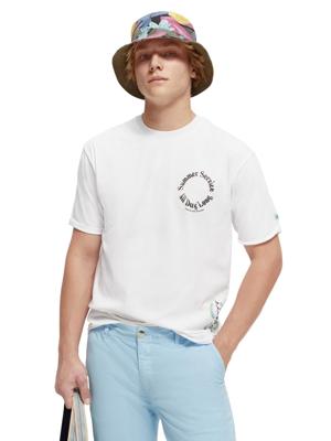 Scotch Soda Relaxed Print T-Shirt 171705.0006 Wit