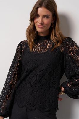 Studio Anneloes Veda lace top 13339 Black