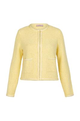Studio Anneloes Xana tweed cardigan 13459 Butter Yellow