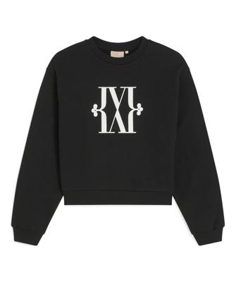 JOSH V EBAH regular sweater met logo JV-2509-0801 - zwart