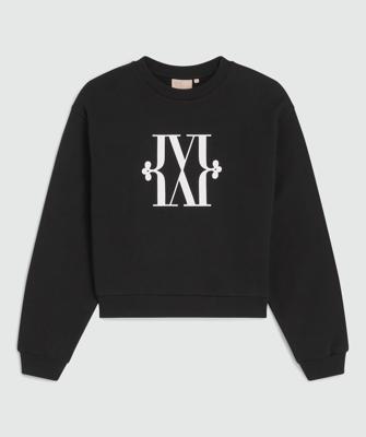 JOSH V EBAH regular sweater met logo JV-2509-0801 - zwart