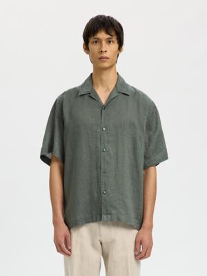 Selected Homme Linnen Overhemd 16096908 Groen