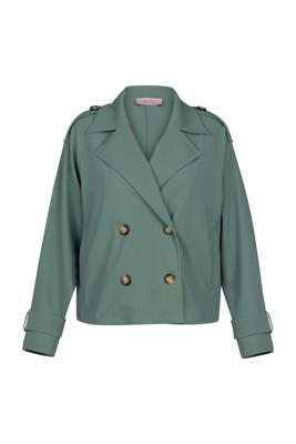 Studio Anneloes Cato bonded trenchcoat 13541 Dark Sage Green