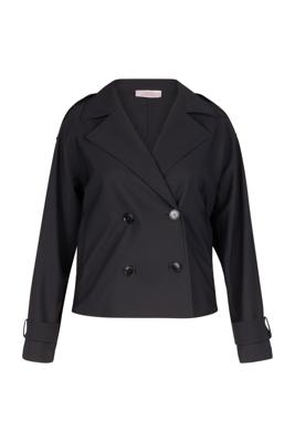 Studio Anneloes Cato bonded trenchcoat 13541 Zwart