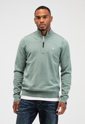 Butcher of Blue Trui Clifden Half Zip M2626100 Ice Green