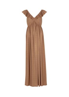 Freebird Jurk Domena Jer-Glitter-Pes-26-2 Cappuchino