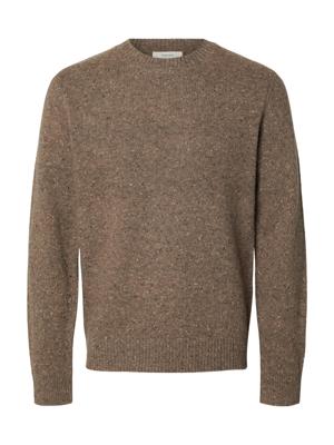 Selected Homme Gebreide Trui 16094644 Chocolate Chip