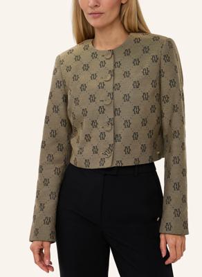 JOSH V Remi Blazer met logoprint JV-2507-0304 beige black