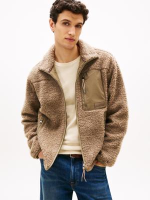 Tommy Hilfiger Teddy Fleece Jack MW0MW40420AFE Coastal Taupe