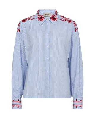 Mos mosh Osmo Stripey blouse 178550 Brunnera Bleu