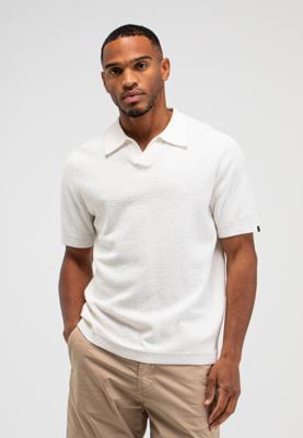 Butcher of Blue Bouclé Polo M2616003 Wit
