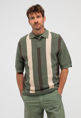 Butcher of Blue Delvin gesptreepte Polo M2616007 Groen