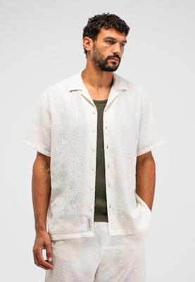 Butcher of Blue Alex Resort Embro Overhemd M2614050 Wit