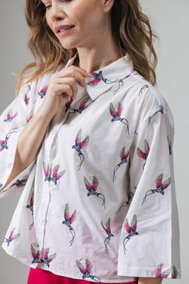 Label DOT Blouse 2611043 Anita birds embro