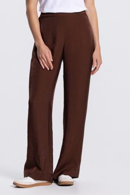JANSEN Amsterdam Pippa wide leg Broek Bruin