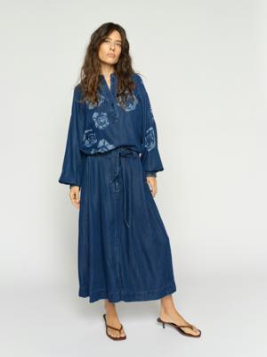 Mos Mosh Koda Denim Rok 176860 Blauw