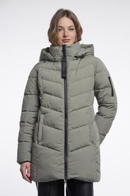 Rino & Pelle,  puffed jacket met afritsbare capuchon, zacht groen