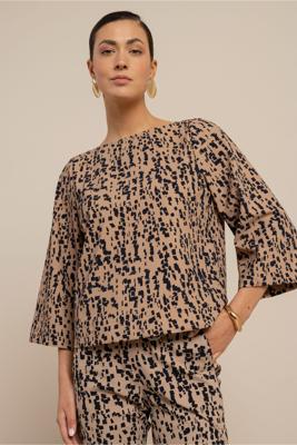 Studio Anneloes Ilja block top 13505 Latte Dark Blue