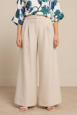 Studio Anneloes Sky sparkle waffle trousers 13738 Off-white Silver
