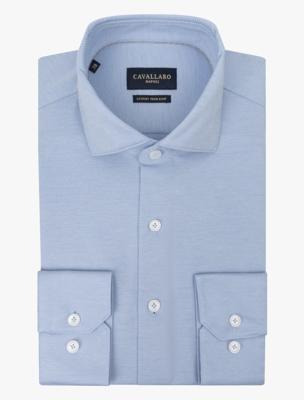 Cavallaro Napoli Compact Twill Overhemd 110261004 Lichtblauw