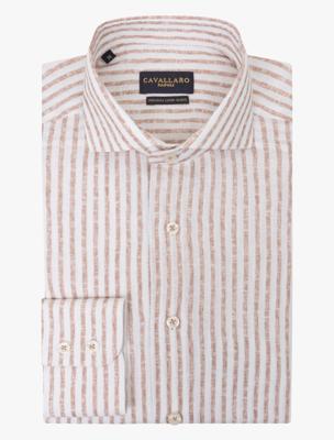 Cavallaro Napoli Tarente Overhemd 110261009 Oud roze -Wit