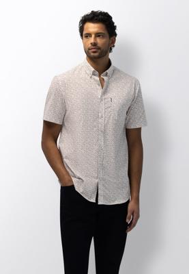 State of Art Poplin Overhemd met borstzak 26416273 Mango-Wit