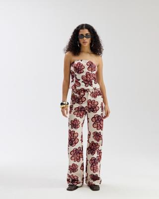 Harper & Yve Broek Mayra | Rood/Wit