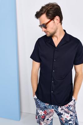 Desoto Casual Lido shirt 53533-3 Donkerblauw