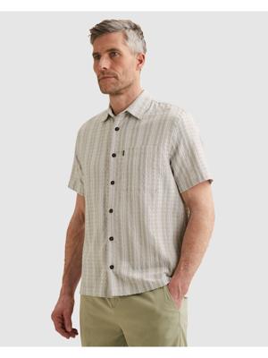 Vanguard Overhemd met korte mouwen met streepdessin VSIS2603235-6390 Wit