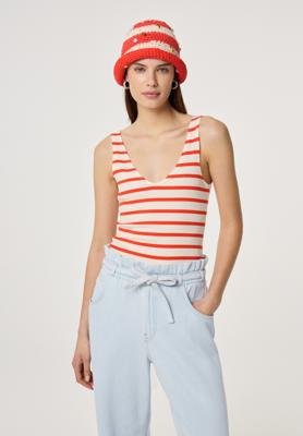 Fabienne Chapot Top Lena | White/Tangerine