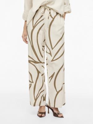 Vila Viprisilla Mid-Waist wide leg broek 14104793 Bruin