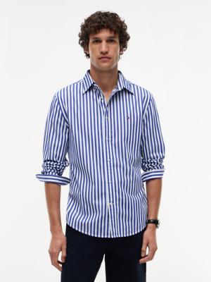 Tommy Hilfiger Gestreept Overhemd MW0MW424400A6 Wedge Blue