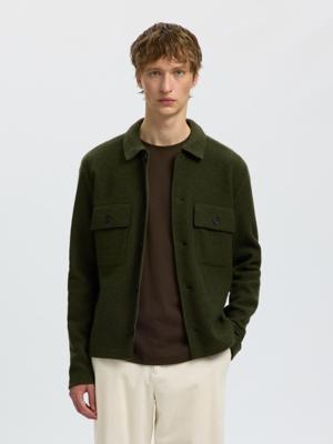 Selected Homme Wol Overshirt 16098580 Bruin