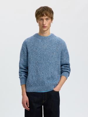 Selected Homme  Gebreide Trui met ronde hals 16098367 Blue Horizon