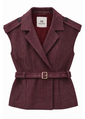 Freebird Gilet Gimona Wv-Check-Pink-26-4