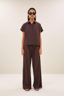 By-Bar Blouse barley tan stripe | tanning