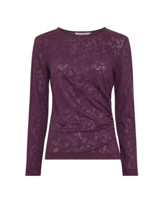 MSCH Copenhagen, t-shirt lange mouw lace bloem, paars