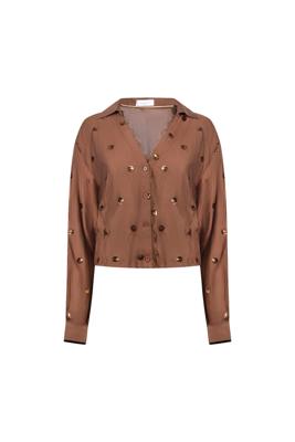NUKUS Blouse Bruin NKF02160