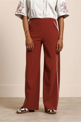 Studio Anneloes Lexie piping trousers 14029 Rust