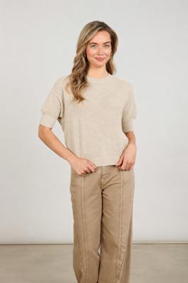 NUKUS Top Kinty Lurex | Sand