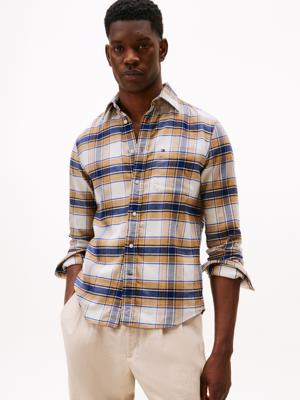 Tommy Hilfiger Overhemd met tartanruit MW0MW404730L0 Safari Canvas