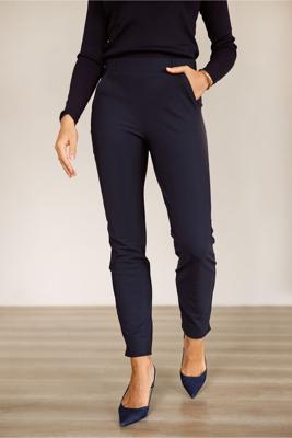 Studio Anneloes Anne bonded trousers 94819 6900 Dark Blue